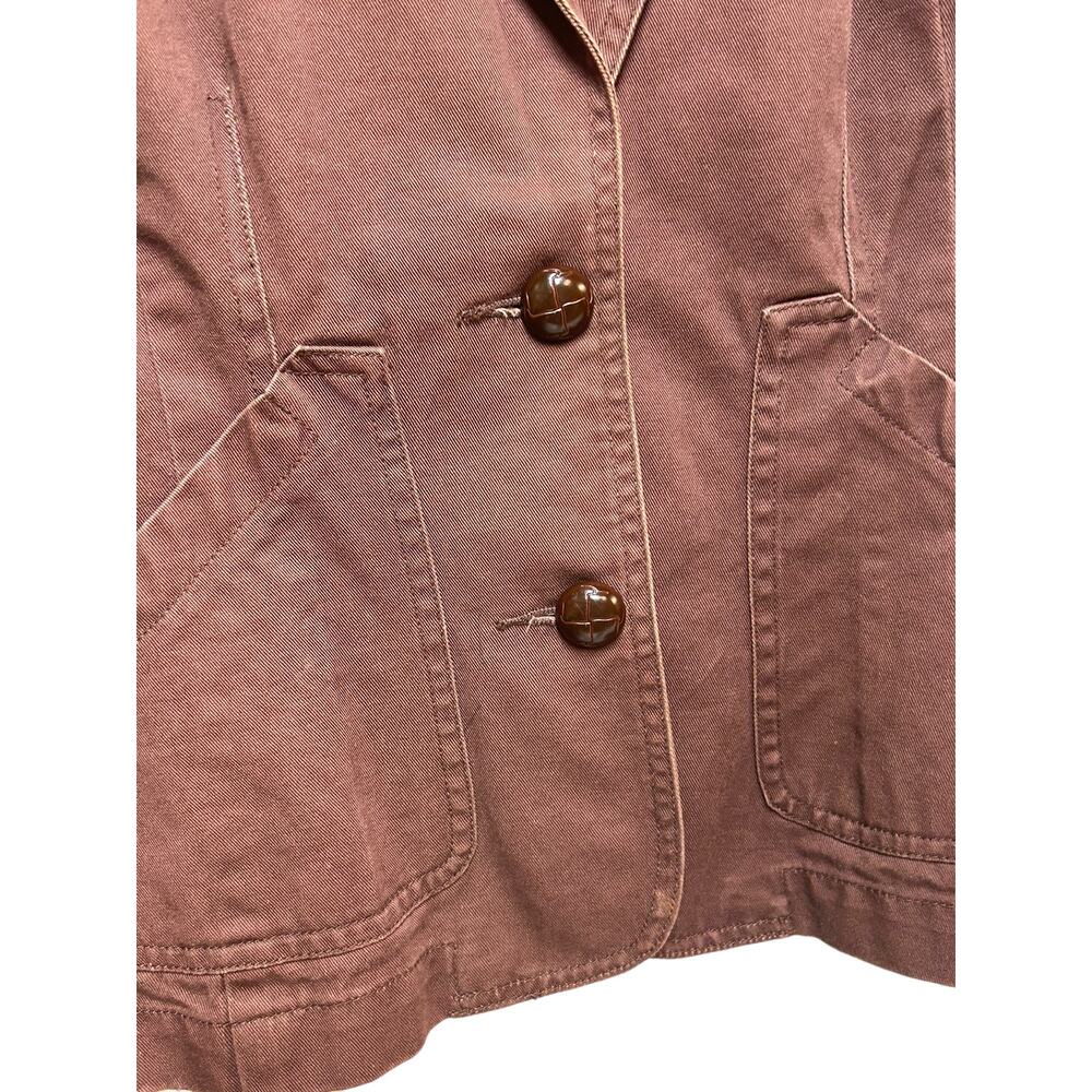 T Co Brown‎ Embroidered Button Down Jacket Medium Boho Western Casual Style - Picture 5 of 8